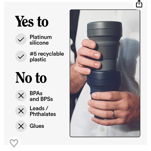 New STOJO reusable collapsible leakproof dishwasher safe to go travel cup. - Picture 10 of 10